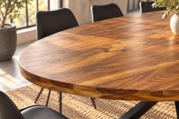 ovale eettafel sheesham hout 240 cm