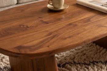 ovale salontafel acaciahout 110 cm