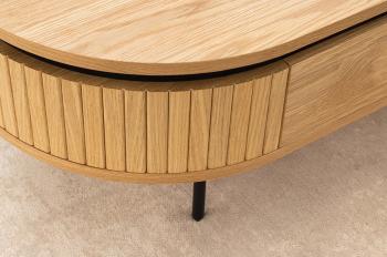 Ovale salontafel eiken 120 cm