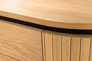 Ovale salontafel eiken 120 cm