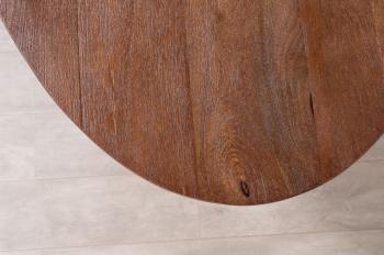 Ovale tafel donkerbruin mangohout 300 cm
