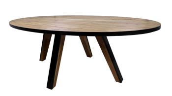 ovale tafel acaciahout 220 cm