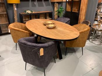 ovale tafel acaciahout 220 cm