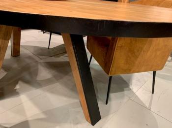 ovale tafel acaciahout 220 cm