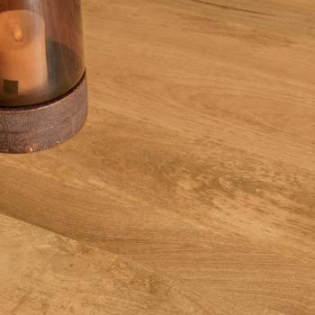 Detail tafel ovaal mangohout 210 cm