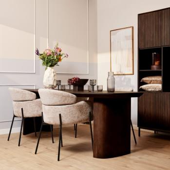 tafel mangohout donkerbruin 200 cm