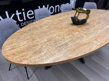 Tafel ovaal mangohout look 240 cm