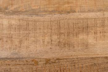 Zijaanzicht van ovale tafel mangohout 300 cm