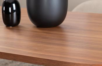 ovale eetkamertafel walnoothout 200 cm