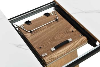 Uitschuifbare ovale tafel eiken ceramic 160-200 cm