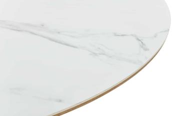 Uitschuifbare ovale tafel eiken ceramic 160-200 cm