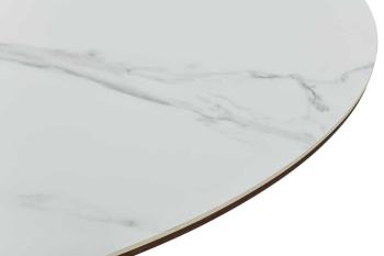 Ovale uitschuifbare tafel walnoot keramiek 160-200 cm