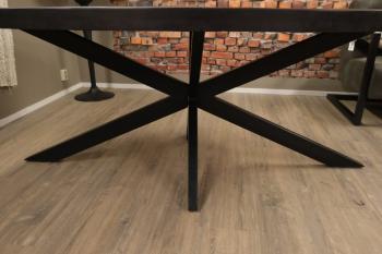 ovale mango tafel zwart 180 cm