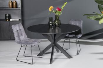 ronde tafel zwart mango 120 cm