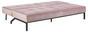 Slaapbank roze fluweel 198 cm