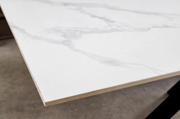 Eettafel keramiek wit 160 cm