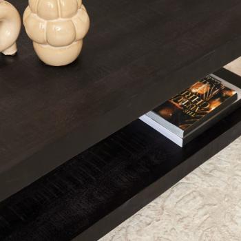 Salontafel zwart mangohout 110 cm