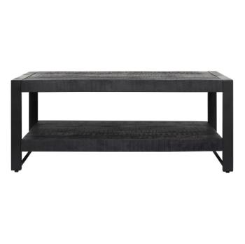 Salontafel zwart mangohout 110 cm