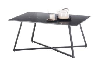 salontafel zwart natuursteen 95 cm
