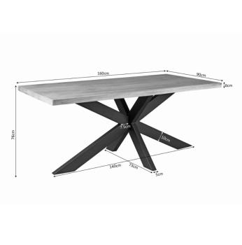 Eetkamertafel mango 160 cm
