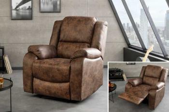 Relaxfauteuil bruin vintage kunstleder