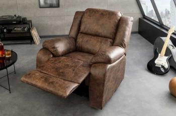 Relaxfauteuil bruin vintage kunstleder