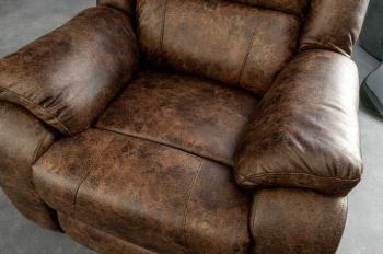 Relaxfauteuil bruin vintage kunstleder