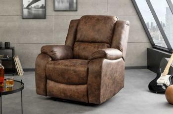 Relaxfauteuil bruin vintage kunstleder