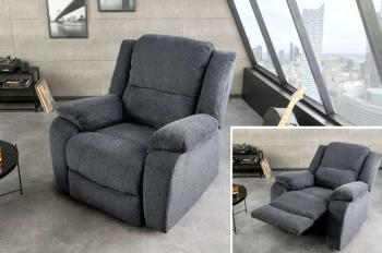 Relaxfauteuil grijs stof