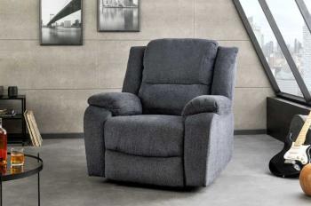 Relaxfauteuil grijs stof