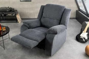 Relaxfauteuil grijs stof