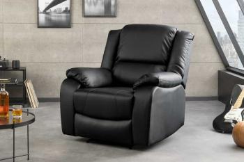 Relaxfauteuil zwart kunstleder