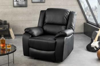 Relaxfauteuil zwart kunstleder