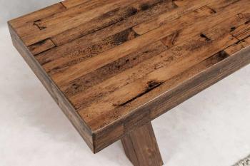 schuijn detail van eettafelbank mango hout 200 cm