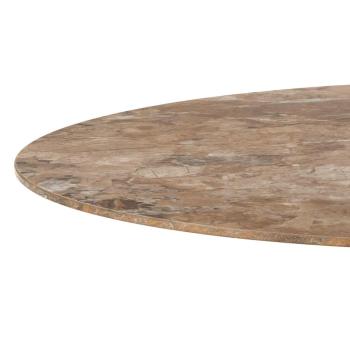 Ronde bartafel bruin keramiek grijs onderstel 80 cm