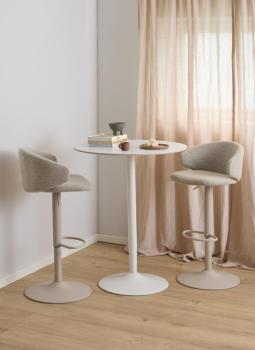 Ronde bartafel keramiek wit 80 cm