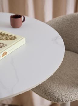 Ronde bartafel keramiek wit 80 cm