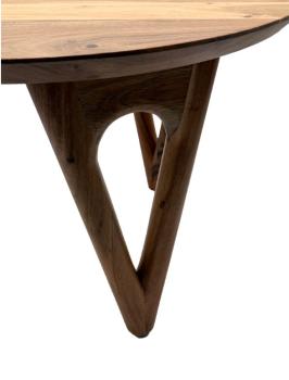 Ronde massief houten bijzettafel acaciahout 60 cm