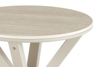 hoge bijzettafel beige keramiek 50 cm
