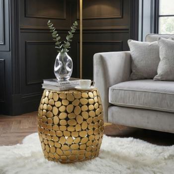 Bijzettafel goudkleurig 40 cm 