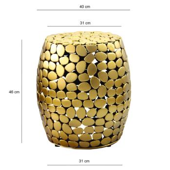 Bijzettafel goudkleurig 40 cm 