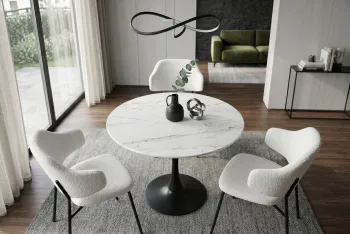 ronde bistro tafel wit keramiek 80 cm