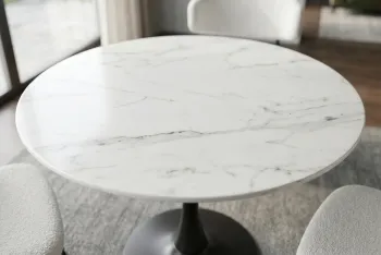 ronde bistro tafel wit keramiek 80 cm