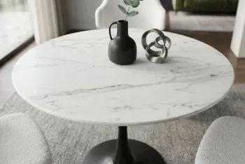 ronde bistro tafel wit keramiek 80 cm