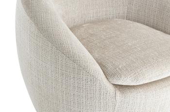 Draaibare fauteuil beige stof