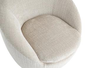 Draaibare fauteuil beige stof