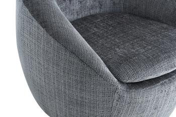 Draaibare fauteuil grijs stof