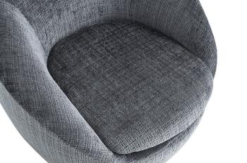 Draaibare fauteuil grijs stof