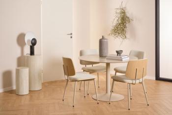 Ronde eettafel beige 110 cm