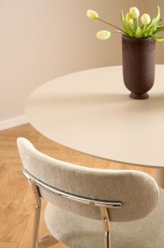 Ronde eettafel beige 110 cm